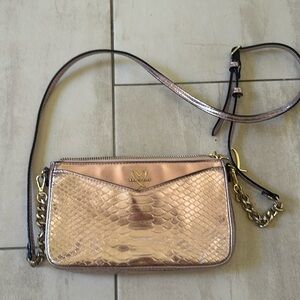 Small Victoria's Secret pink chrome bag